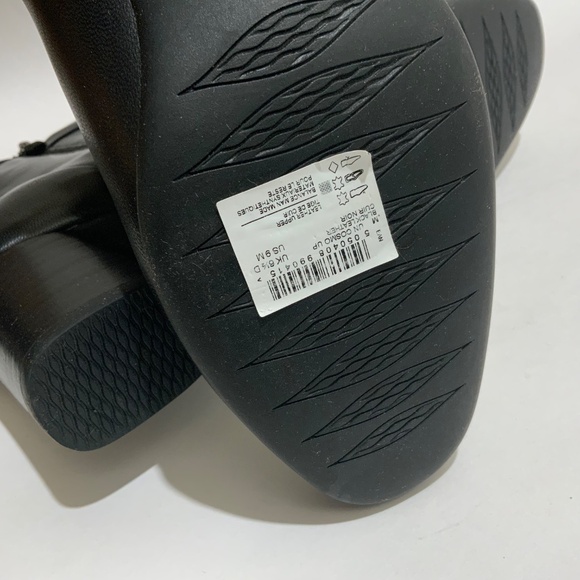 Clarks Un Cosmo Up Womens Black Leather Ankle Boots Zipper Block Heel Booties 9 - Picture 9 of 12